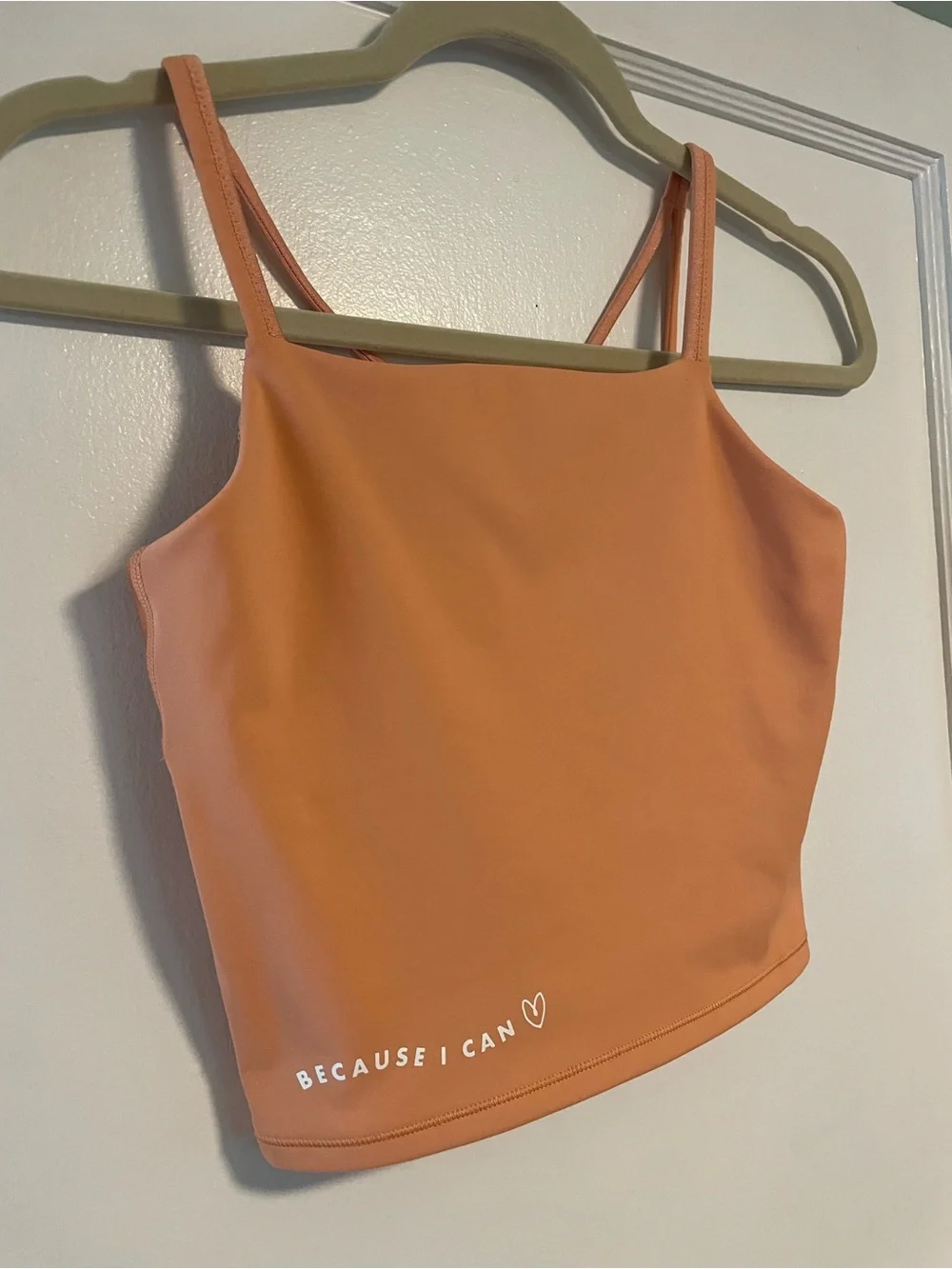 Athleta Peachy Orange Double-Strap Girls Sports Bra